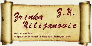 Zrinka Milijanović vizit kartica